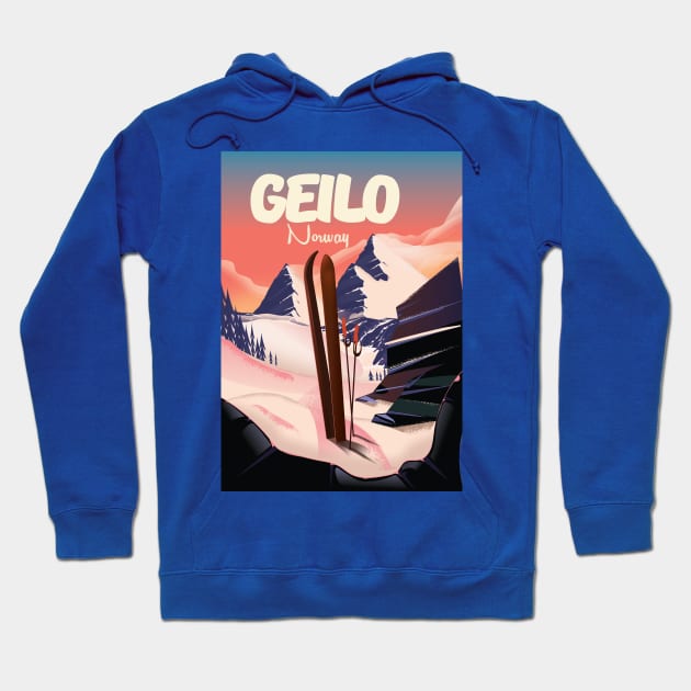 Geilo Norway to Ski Hoodie by nickemporium1